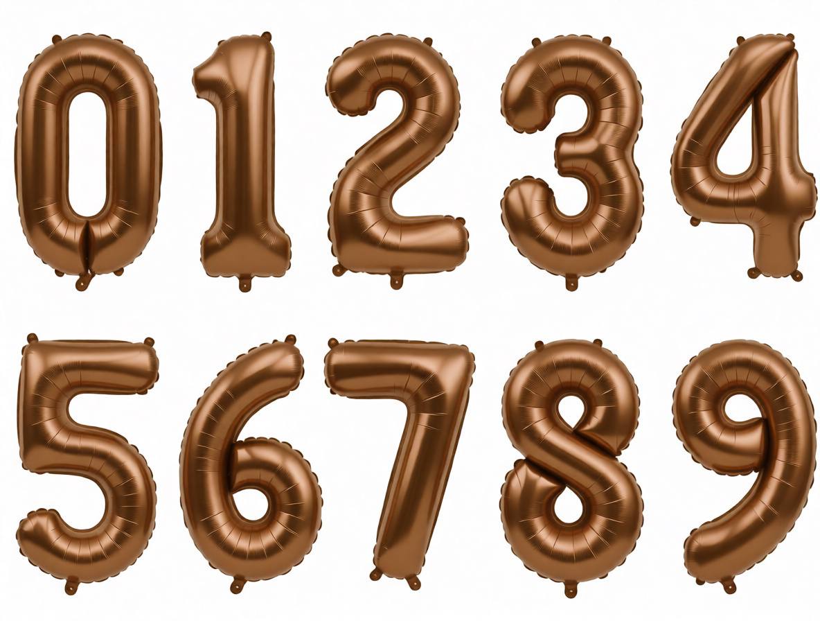 Гелиевые шары «Цифры коричневые»